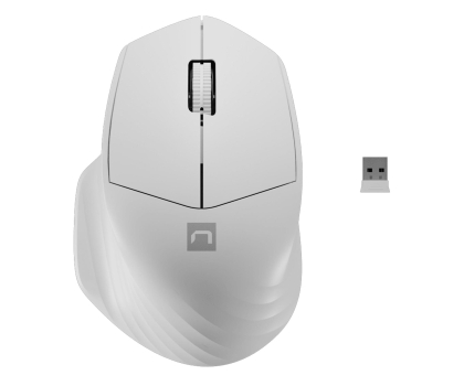 Myszka NATEC SISKIN 2 1600DPI BIAŁA BLUETOOTH 5.0 + 2.4GHZ NMY-1972